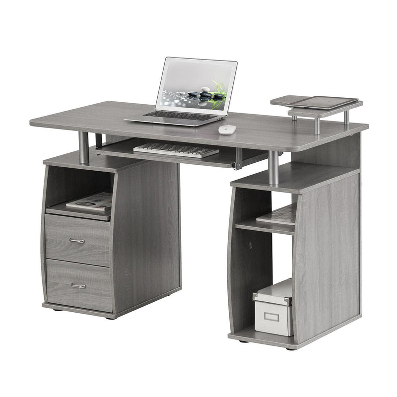 Techni Mobili Complete Computer Workstation Desk With Storage, Grey - Supfirm