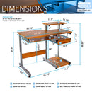 Techni Mobili Complete Computer Workstation Desk, Woodgrain - Supfirm