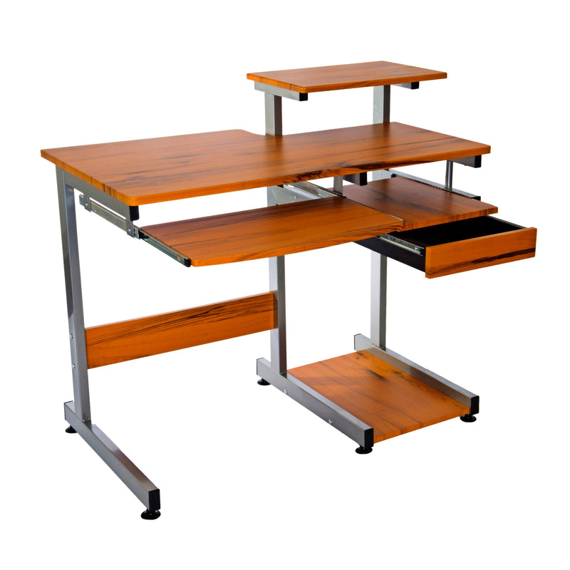 Techni Mobili Complete Computer Workstation Desk, Woodgrain - Supfirm