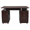 Techni Mobili Complete Workstation Computer Desk with Storage, Chocolate - Supfirm