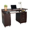 Techni Mobili Complete Workstation Computer Desk with Storage, Chocolate - Supfirm