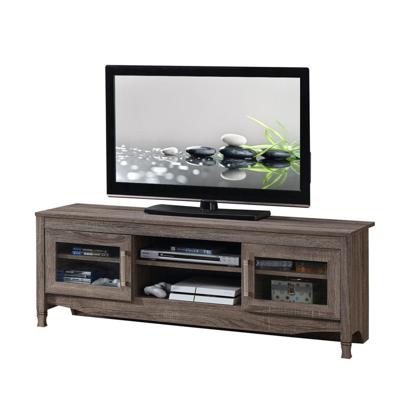 Techni Mobili Grey Driftwood TV Stand - Supfirm