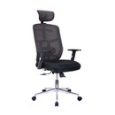 Techni Mobili High Back Executive Mesh Office Chair with Arms, Lumbar Support and Chrome Base, Black - Supfirm