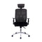 Techni Mobili High Back Executive Mesh Office Chair with Arms, Lumbar Support and Chrome Base, Black - Supfirm