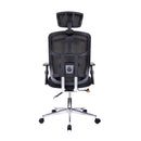 Techni Mobili High Back Executive Mesh Office Chair with Arms, Lumbar Support and Chrome Base, Black - Supfirm