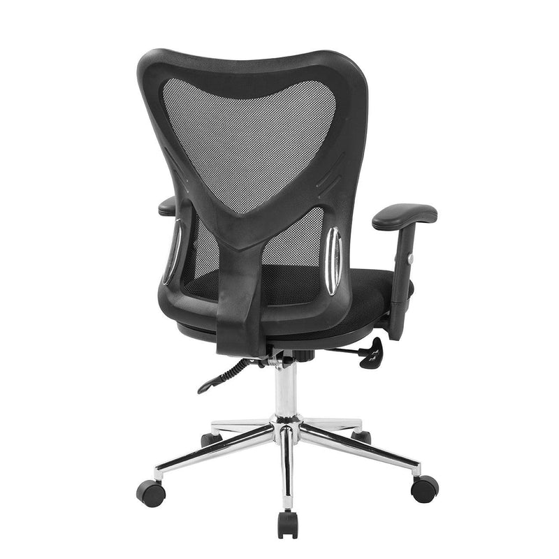 Techni Mobili High Back Mesh Office Chair With Chrome Base, Black - Supfirm