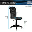 Techni Mobili Mesh Task Office Chair, Black - Supfirm