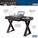 Techni Mobili Trendy Writing Desk with Drawer, Espresso - Supfirm