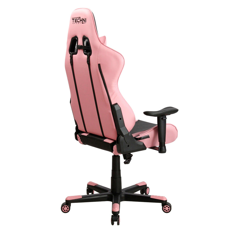 Techni Sport TS-4300 Ergonomic High Back Racer Style PC Gaming Chair, Pink - Supfirm