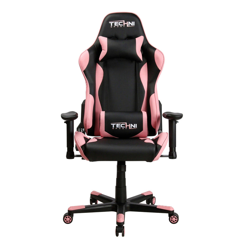 Techni Sport TS-4300 Ergonomic High Back Racer Style PC Gaming Chair, Pink - Supfirm