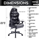 Techni Sport TS-61 Ergonomic High Back Racer Style Video Gaming Chair, Grey/Black - Supfirm