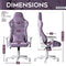 Techni Sport TSF45C Velvet Memory Foam Gaming Chair – Purple - Supfirm