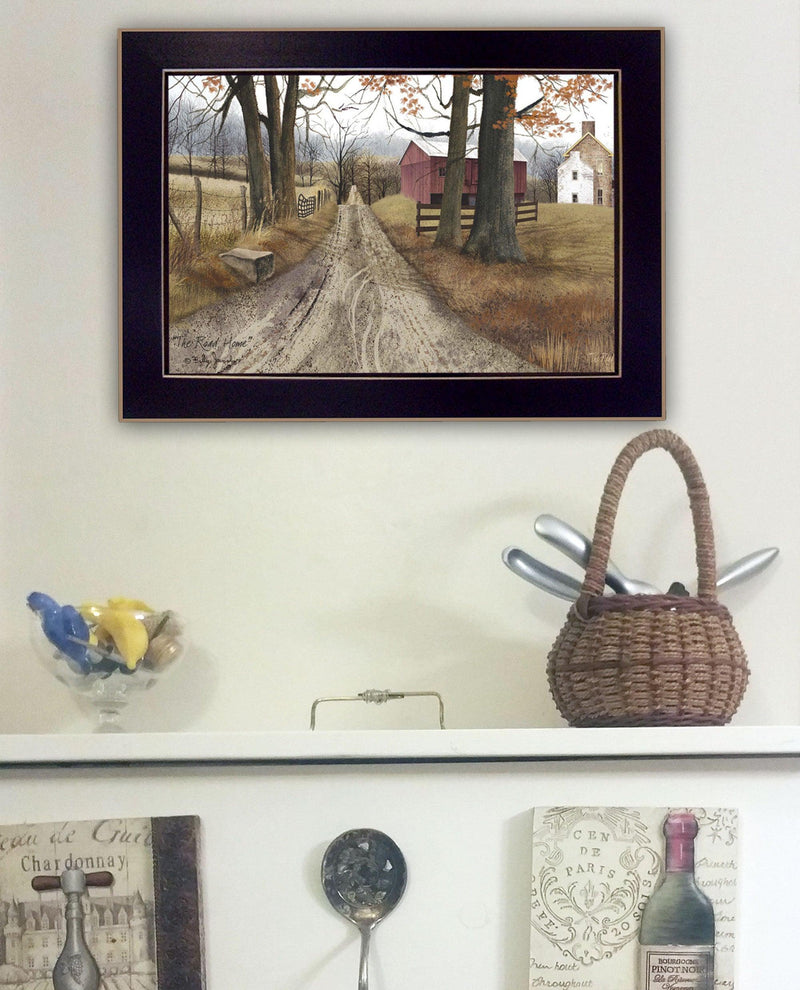 Supfirm "The Road Home" By Billy Jacobs, Printed Wall Art, Ready To Hang Framed Poster, Black Frame - Supfirm