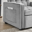 Three-in-one sofa bed chair folding sofa bed adjustable back into a sofa recliner single bed adult modern chair bed berth Grey - Supfirm