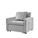 Three-in-one sofa bed chair folding sofa bed adjustable back into a sofa recliner single bed adult modern chair bed berth Grey - Supfirm