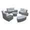 TOPMAX 10-Piece Outdoor Sectional Half Round Patio Rattan Sofa Set, PE Wicker Conversation Furniture Set for Free Combination, Light Gray - Supfirm