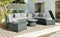 TOPMAX 10-Piece Outdoor Sectional Half Round Patio Rattan Sofa Set, PE Wicker Conversation Furniture Set for Free Combination, Light Gray - Supfirm