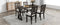 TOPMAX 5-Piece 62*35.2inch Extendable Rubber Wood Dining Table Set with X-shape Legs,Console Table with Two 8.8Inch-Wide Flip Lids and Upholstered Dining Chairs ,Dark Walnut - Supfirm