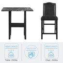 TOPMAX 5 Piece Dining Set with Matching Chairs and Bottom Shelf for Dining Room, Black Chair+Black Table - Supfirm