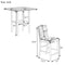 TOPMAX 5 Piece Dining Set with Matching Chairs and Bottom Shelf for Dining Room, Black Chair+Gray Table - Supfirm