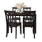 TOPMAX 5-Piece Dining Table Set Home Kitchen Table and Chairs Wood Dining Set, Black+Cherry - Supfirm