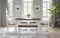 TOPMAX 6 Piece Dining Table Set with Bench, Table Set with Waterproof Coat, Ivory and Cherry - Supfirm