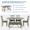 TOPMAX 6 Piece Dining Table Set Wood Dining Table and chair Kitchen Table Set with Table, Bench and 4 Chairs, Rustic Style, Gray(No Difference with SH000109AAE) - Supfirm