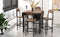 TOPMAX Farmhouse 5-piece Counter Height Drop Leaf Dining Table Set with Dining Chairs for 4,Black Frame+Brown Tabletop - Supfirm