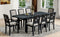 TOPMAX Rustic Extendable 84inch Dining Table Set with 24inch Removable Leaf , 6 Upholstered Armless Dining Chairs and 2 Padded Arm Chairs, 9 Pieces, Black - Supfirm