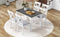 TOPMAX Rustic Minimalist Wood 5-Piece Dining Table Set with 4 X-Back Chairs for Small Places, Gray - Supfirm