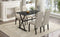 TOPMAX Solid Wood 5-Piece Dining Table Set with Faux Marble Tabletop and Upholstered Dining Chairs for 4, Faux Marble Black+Beige - Supfirm