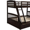 TOPMAX Solid Wood Twin Over Full Bunk Bed with Two Storage Drawers, Espresso - Supfirm