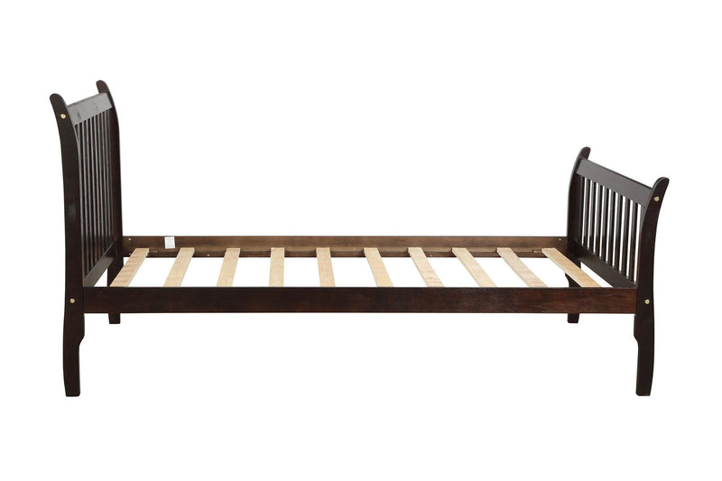 TOPMAX Wood Platform Bed Frame Mattress Foundation with Wood Slat Support, Twin (Espresso), Common - Supfirm