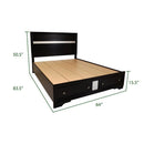 Traditional Matrix Queen Size Storage Bed in White made with Wood - Supfirm