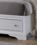 Traditional Matrix Queen Size Storage Bed in White made with Wood - Supfirm