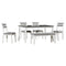 TREXM Classic and Traditional Style 6 - Piece Dining Set, Includes Dining Table, 4 Upholstered Chairs & Bench (White+Gray) - Supfirm