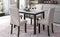 TREXM Faux Marble 5-Piece Dining Set Table with 4 Thicken Cushion Dining Chairs Home Furniture, White/Beige+Black - Supfirm