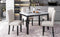 TREXM Faux Marble 5-Piece Dining Set Table with 4 Thicken Cushion Dining Chairs Home Furniture, White/Beige+Black - Supfirm