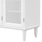 TREXM Large Storage Space Sideboard with Artificial Rattan Door and Unobtrusive Doorknob for Living Room and Entryway (White) - Supfirm