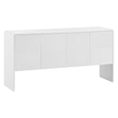 TREXM Minimalist Style 60"L Large Storage Space Sideboard with 4 Doors and Rebound Device for Living Room and Entryway (White) - Supfirm