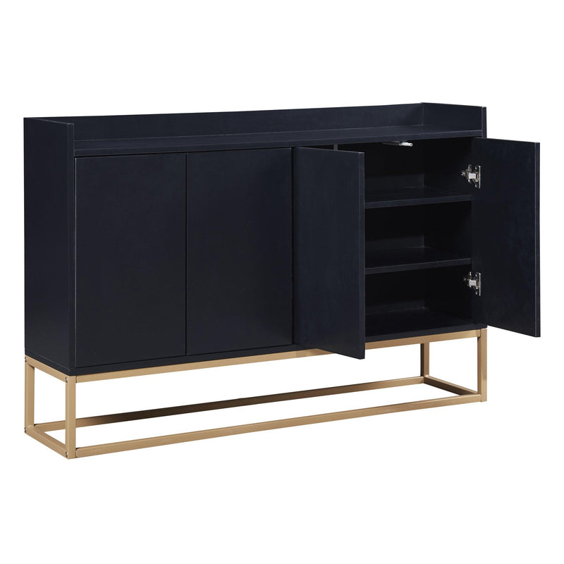 TREXM Modern Sideboard Elegant Buffet Cabinet with Large Storage Space for Dining Room, Entryway (Black) - Supfirm