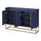TREXM Modern Sideboard Elegant Buffet Cabinet with Large Storage Space for Dining Room, Entryway (Navy) - Supfirm