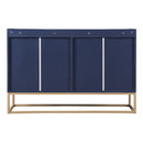 TREXM Modern Sideboard Elegant Buffet Cabinet with Large Storage Space for Dining Room, Entryway (Navy) - Supfirm