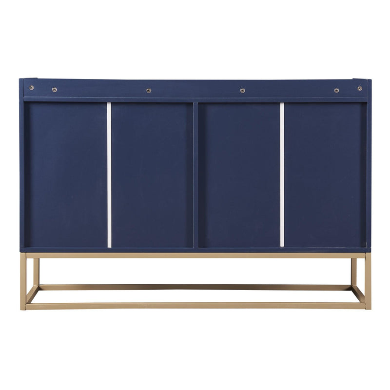 TREXM Modern Sideboard Elegant Buffet Cabinet with Large Storage Space for Dining Room, Entryway (Navy) - Supfirm