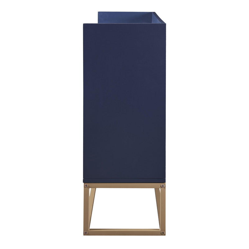 TREXM Modern Sideboard Elegant Buffet Cabinet with Large Storage Space for Dining Room, Entryway (Navy) - Supfirm