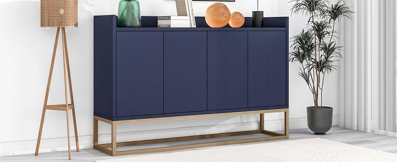 TREXM Modern Sideboard Elegant Buffet Cabinet with Large Storage Space for Dining Room, Entryway (Navy) - Supfirm