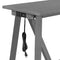 TREXM Multipurpose Home Kitchen Dining Bar Table Set with 3 Upholstered Stools(Gray) - Supfirm