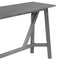 TREXM Multipurpose Home Kitchen Dining Bar Table Set with 3 Upholstered Stools(Gray) - Supfirm