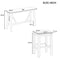 TREXM Multipurpose Home Kitchen Dining Bar Table Set with 3 Upholstered Stools(Gray) - Supfirm