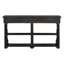 TREXM Retro Console Table/Sideboard with Ample Storage, Open Shelves and Drawers for Entrance, Dinning Room, Living Room (Antique Black) - Supfirm